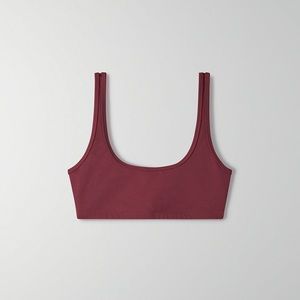 NWT Aritzia TnaLIFE Mini Bra Top Burgundy - Small
